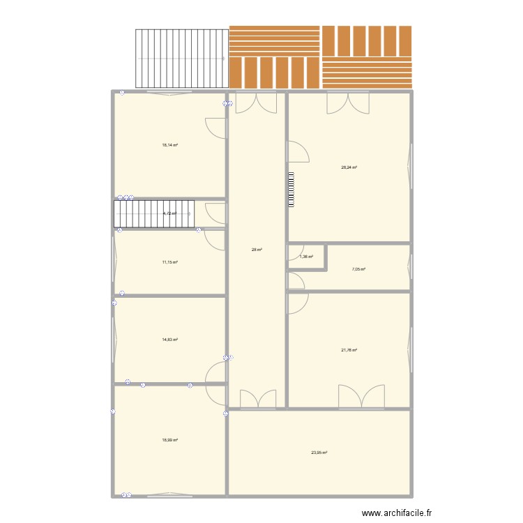 plan maison st medard. Plan de 11 pièces et 178 m2