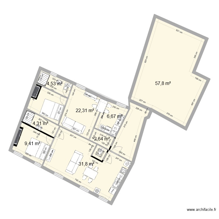 851256. Plan de 0 pièce et 0 m2