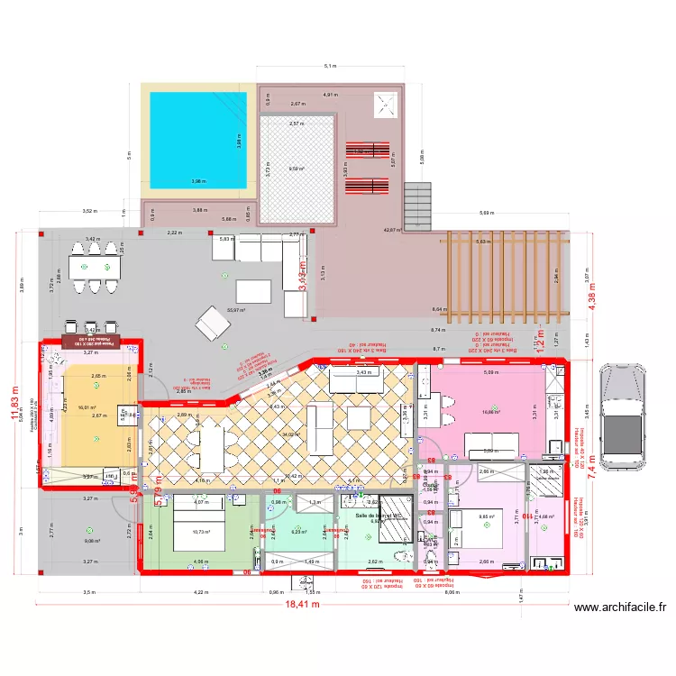 Villa Cocotte Ducos cata 1. Plan de Villa Cocotte Ducos cata 1. Plan de