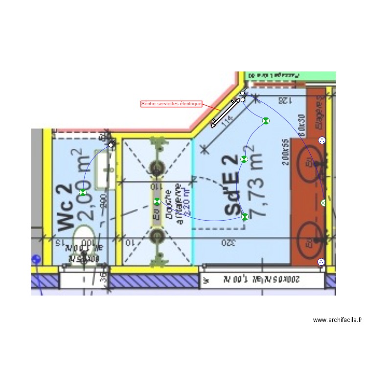 Hubert Patrick SDB 2 + WC 2. Plan de 0 pièce et 0 m2