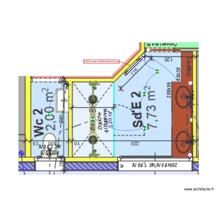 Hubert Patrick SDB 2 + WC 2. Plan de Hubert Patrick SDB 2 + WC 2. Plan de