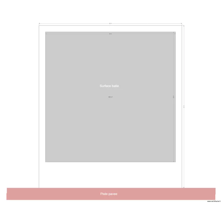 surface batie bwiza. Plan de 