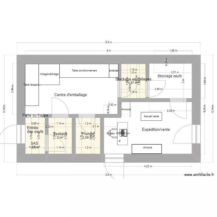 C&eacute;cile Liquet. Plan de 