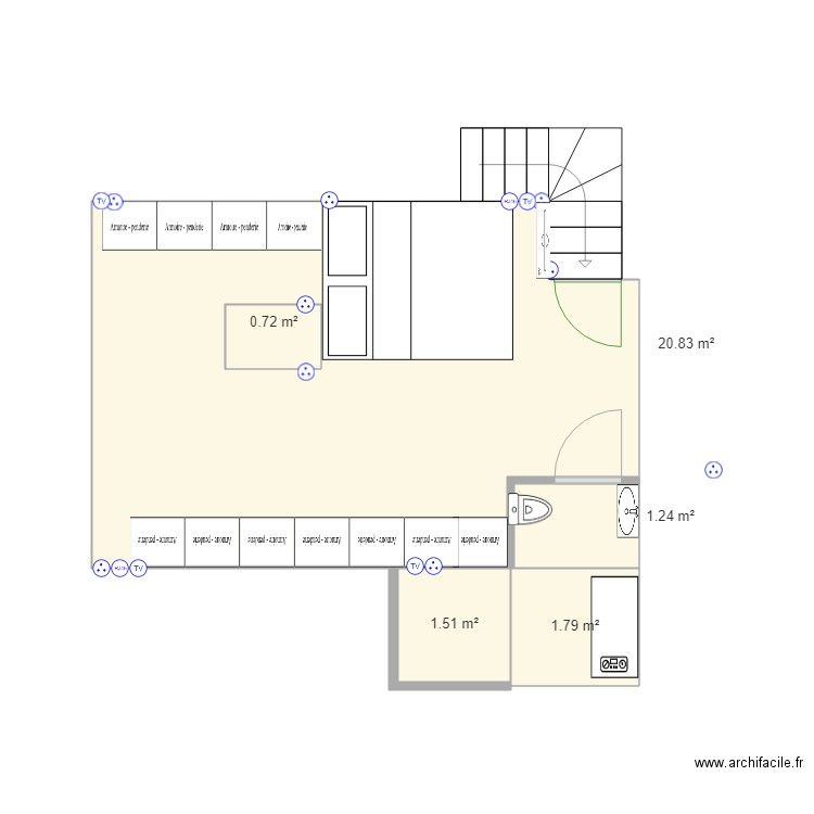 PLAN ETAGE. Plan de 0 pièce et 0 m2