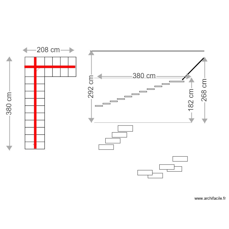 escalier. Plan de 0 pièce et 0 m2