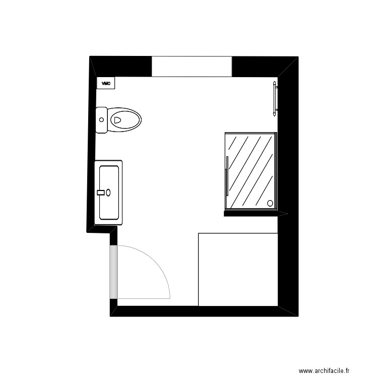 55pp1. Plan de 1 pièce et 9 m2