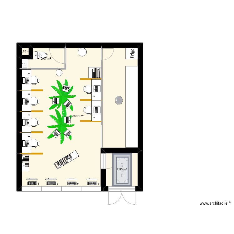 Ordinatour plan 8. Plan de 4 pièces et 42 m2