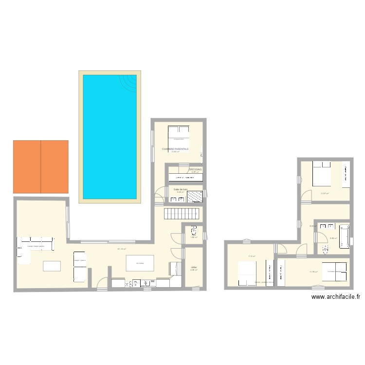 maison . Plan de 0 pièce et 0 m2