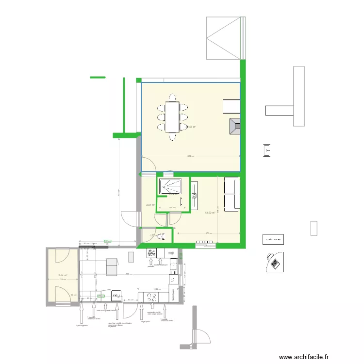 PLAN 2 EXTENSION SANS RIEN. Plan de 