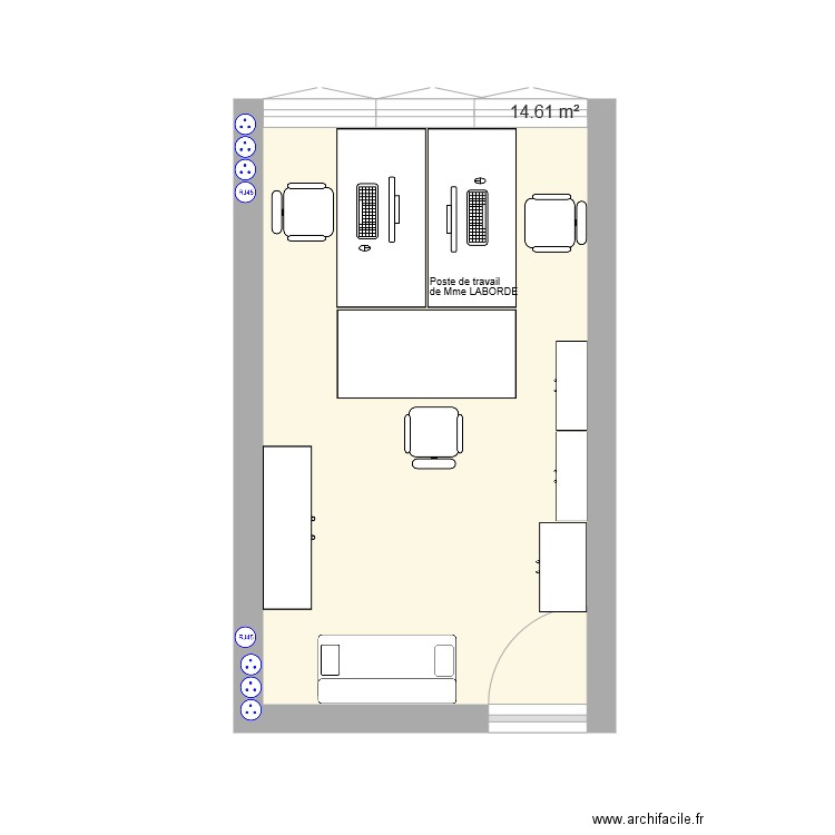 Bureau montaigne. Plan de 0 pièce et 0 m2