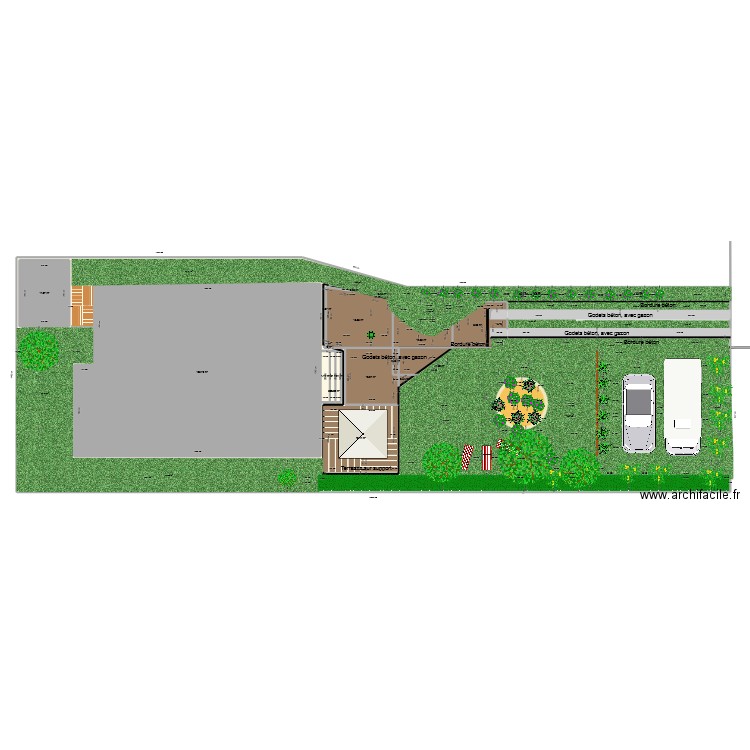 JARDIN DESCENTE. Plan de 21 pièces et 717 m2