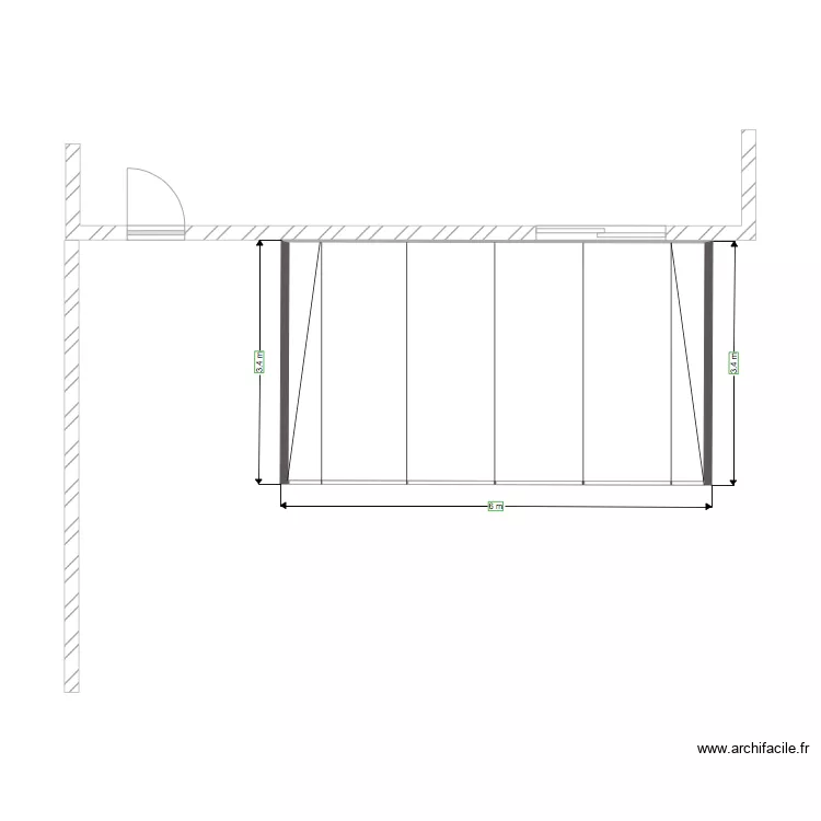 Toiture 2 croupes. Plan de 
