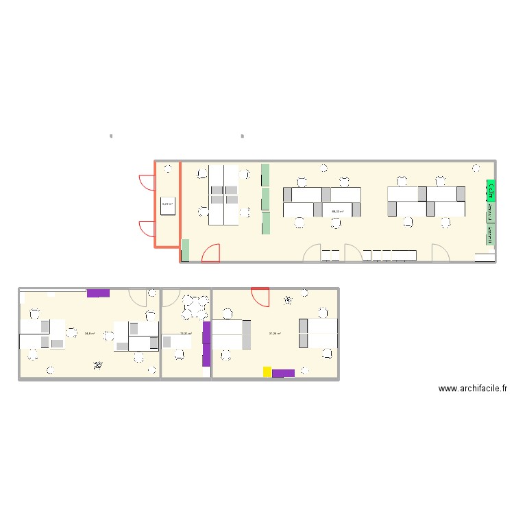 Quatuor-Collèges-V3. Plan de 5 pièces et 172 m2