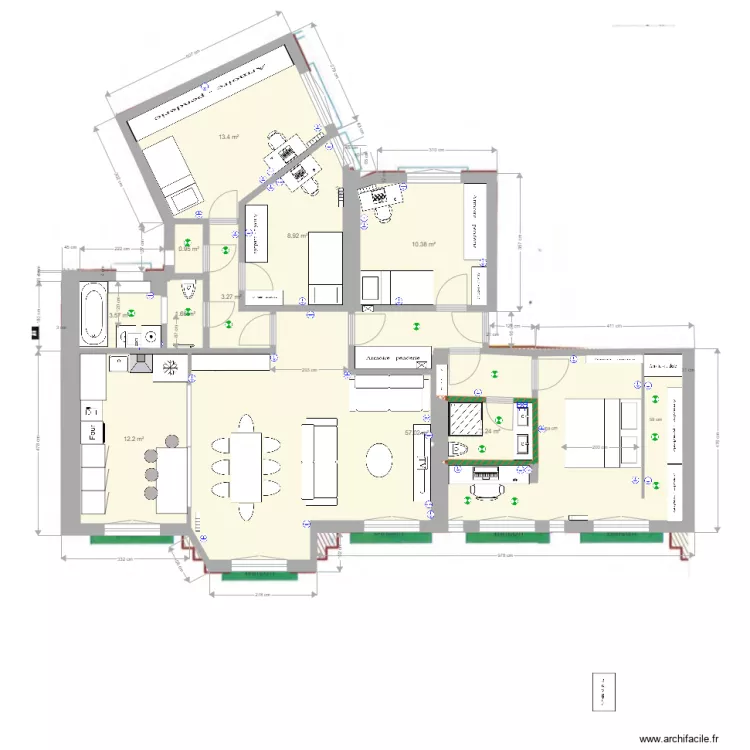 base cot&eacute;e Jaures projet amandine V4. Plan de 