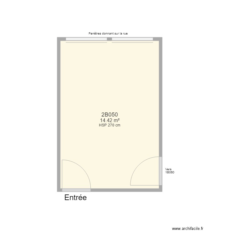 Bureau 2B050. Plan de 0 pièce et 0 m2