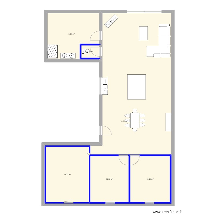 maison. Plan de 0 pièce et 0 m2