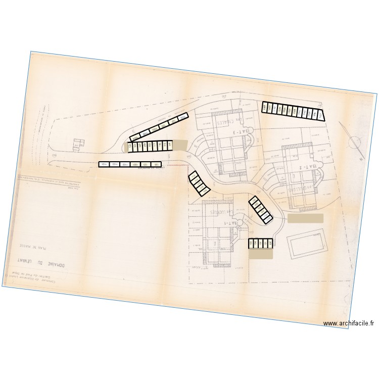 plan masse et parkings domaine du levant. Plan de 53 pièces et 859 m2