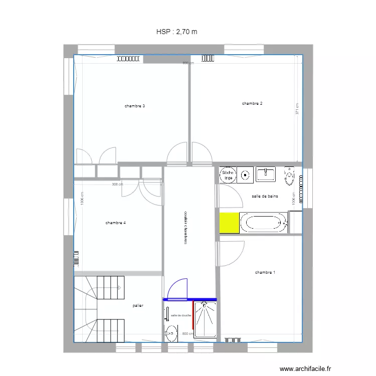 Enghien 1er &eacute;tage proposition 28 12 2020. Plan de 