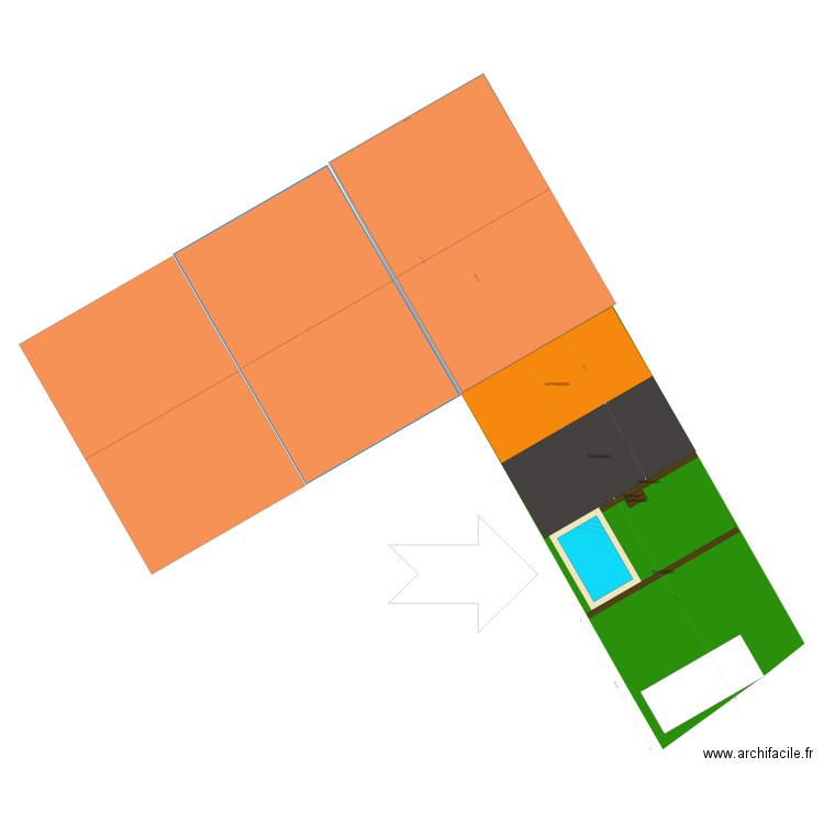 Proportions terrain. Plan de 0 pièce et 0 m2