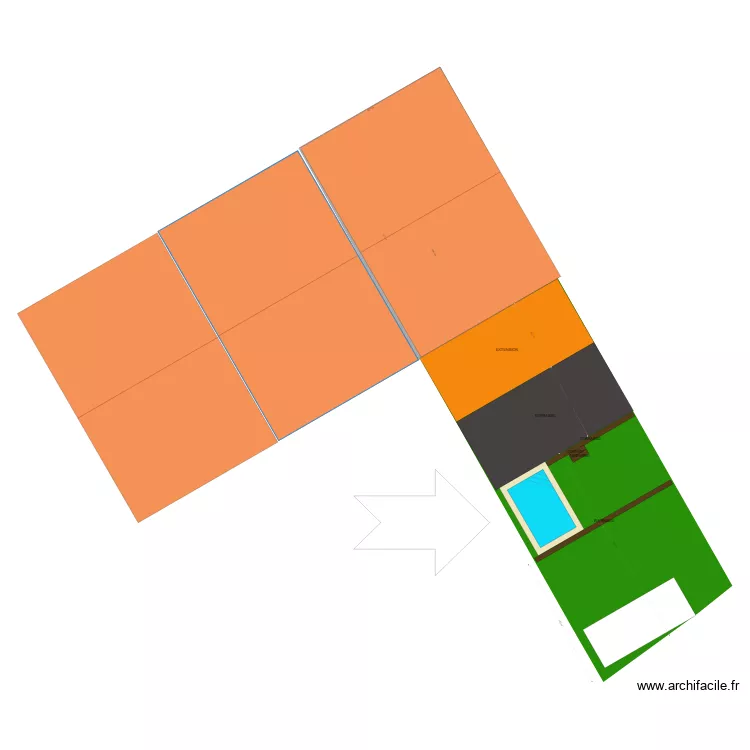 Proportions terrain. Plan de 