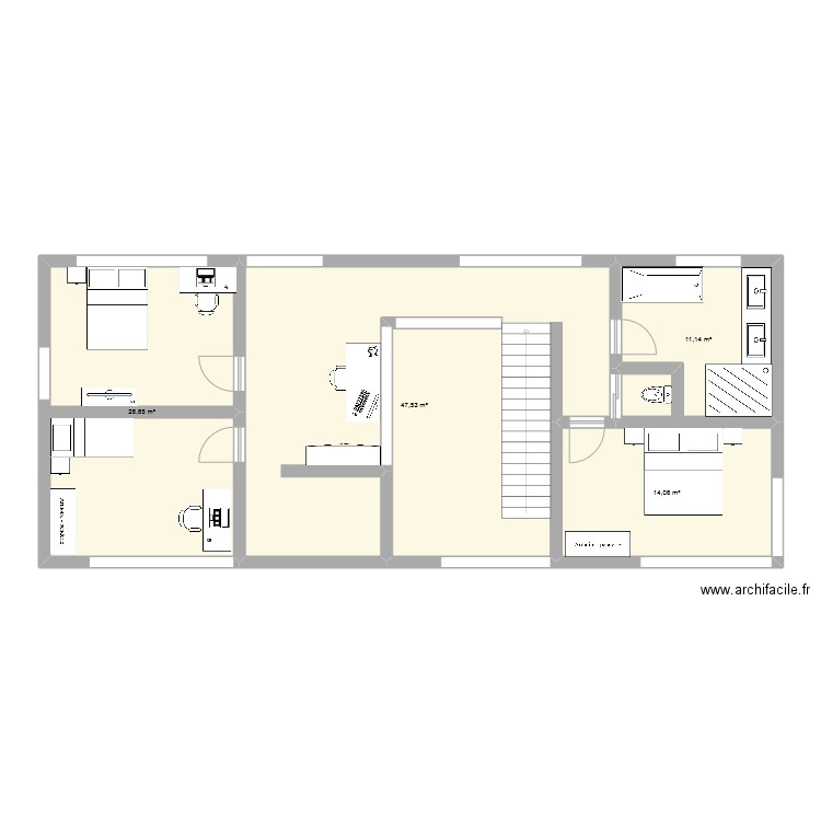 ETAGE . Plan de 0 pièce et 0 m2