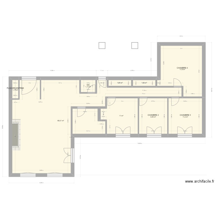 LAOURET - 2.0. Plan de 9 pièces et 124 m2