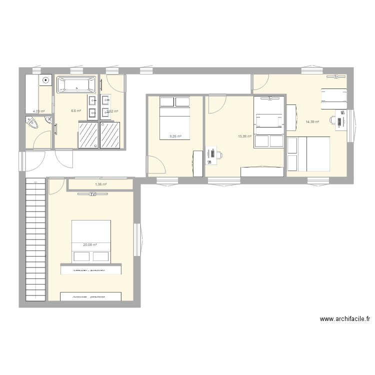 étage maison flo v2. Plan de 0 pièce et 0 m2