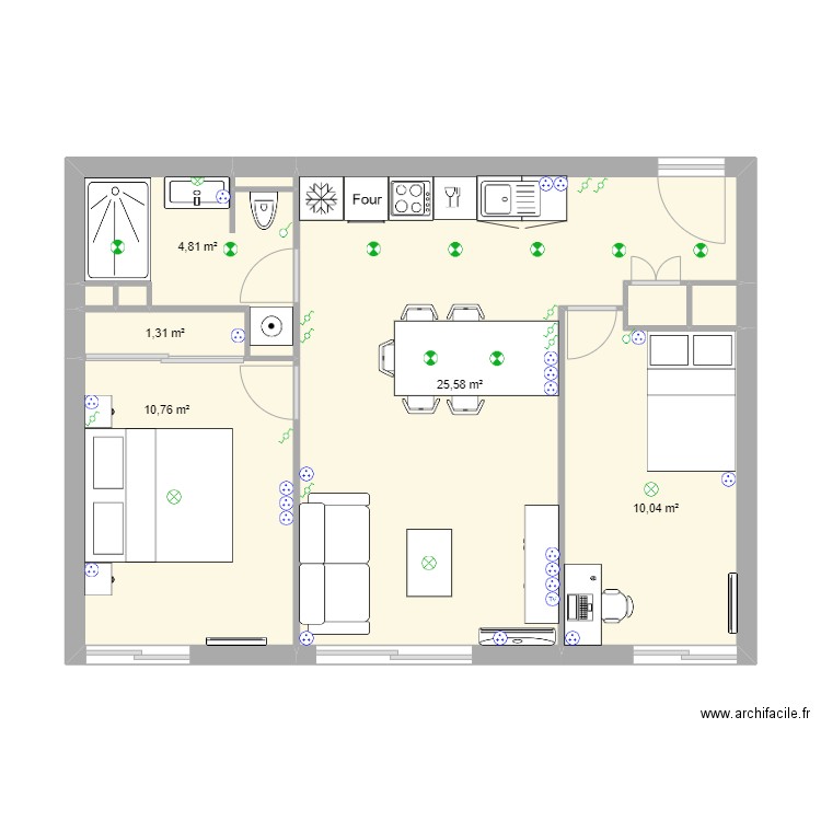 Appartement nu. Plan de 0 pièce et 0 m2