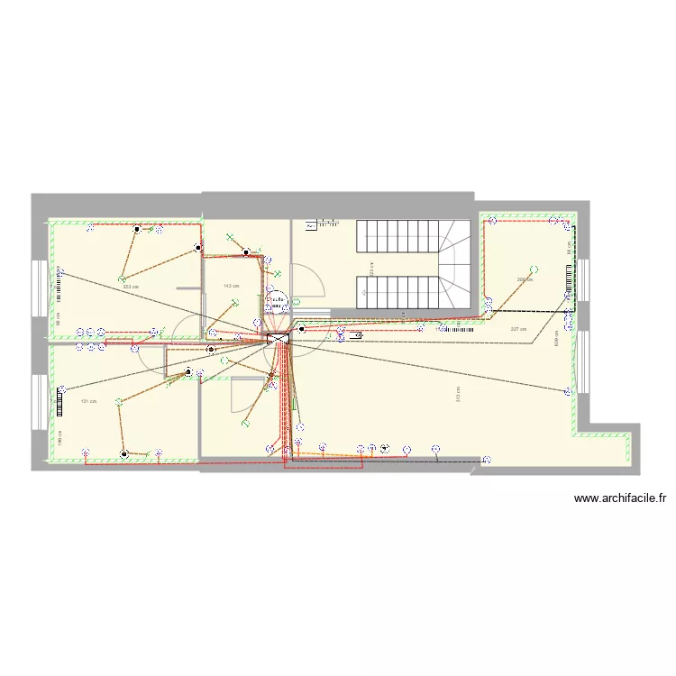 COURBET 1er ETAGE TRAVAUX NU Placo Elec Découpe. Plan de COURBET 1er ETAGE TRAVAUX NU Placo Elec Découpe. Plan de