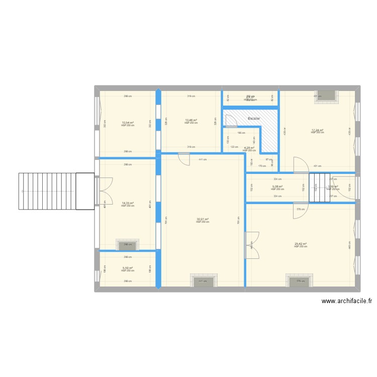 CONDORCET RDC EDL. Plan de 12 pièces et 134 m2