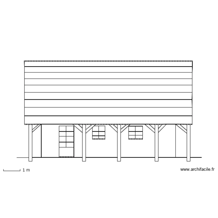 facade ouest. Plan de 