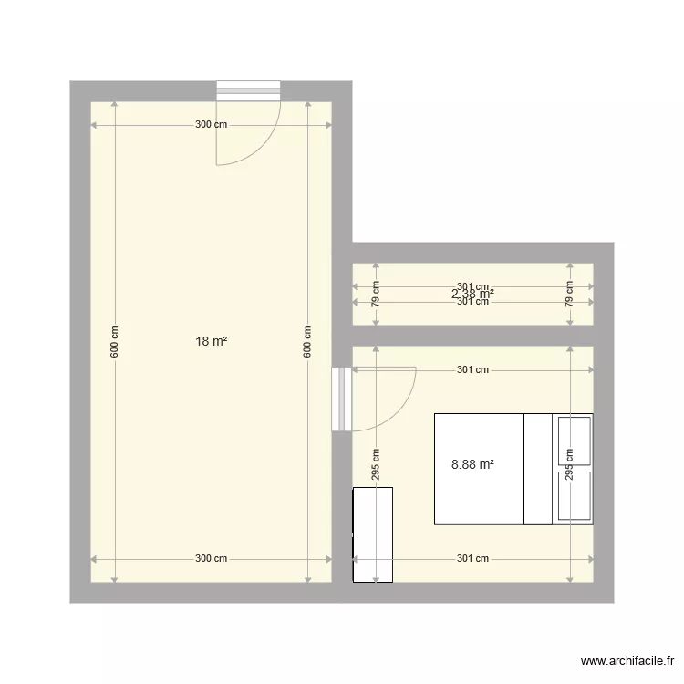 T2 MAMERT COTE COUR. Plan de T2 MAMERT COTE COUR. Plan de