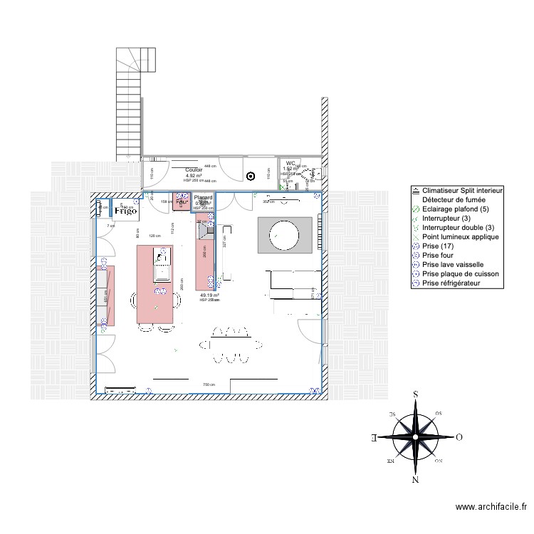 PLAN EXISTANT DOUHAY V2. Plan de 0 pièce et 0 m2