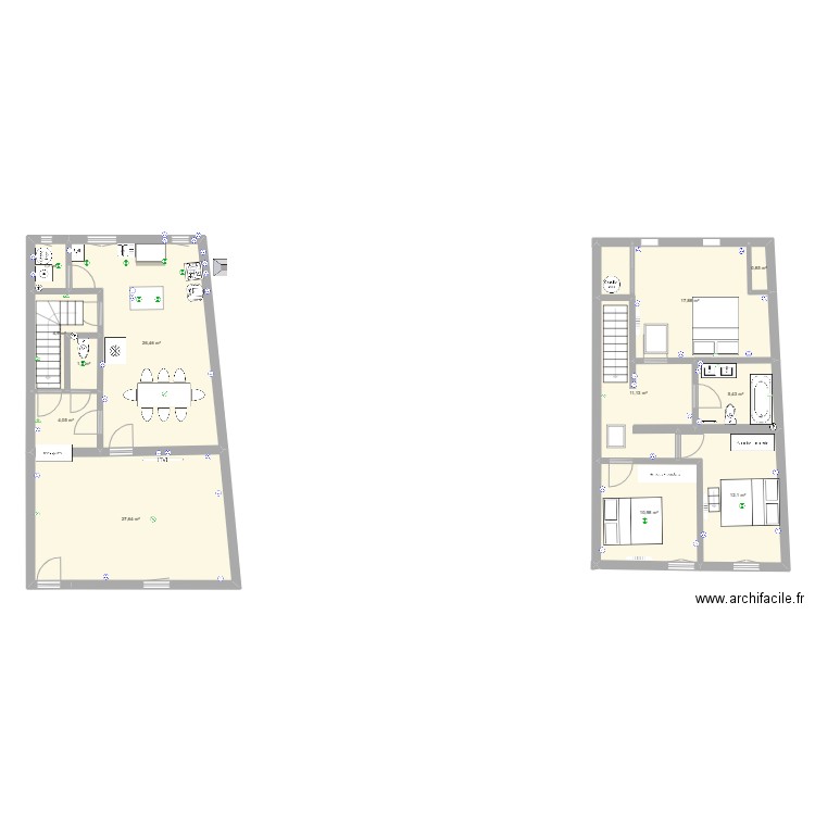 DFRCMA_3. Plan de 12 pièces et 125 m2