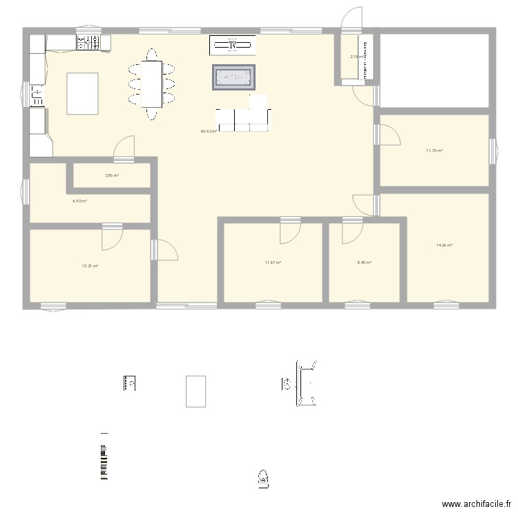 180 m2. Plan de 0 pièce et 0 m2