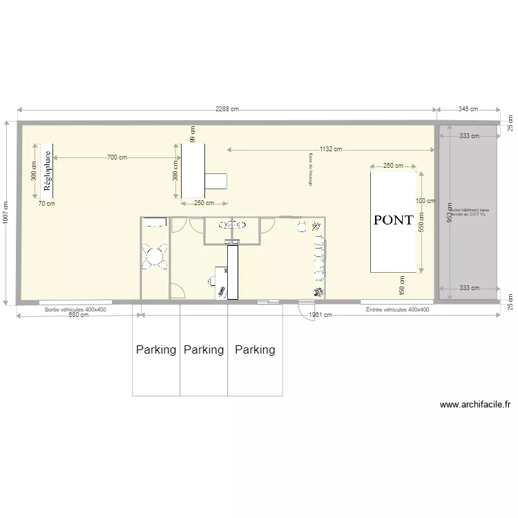 SOYLU avec emprise sur Pi&egrave;ces Auto. Plan de 