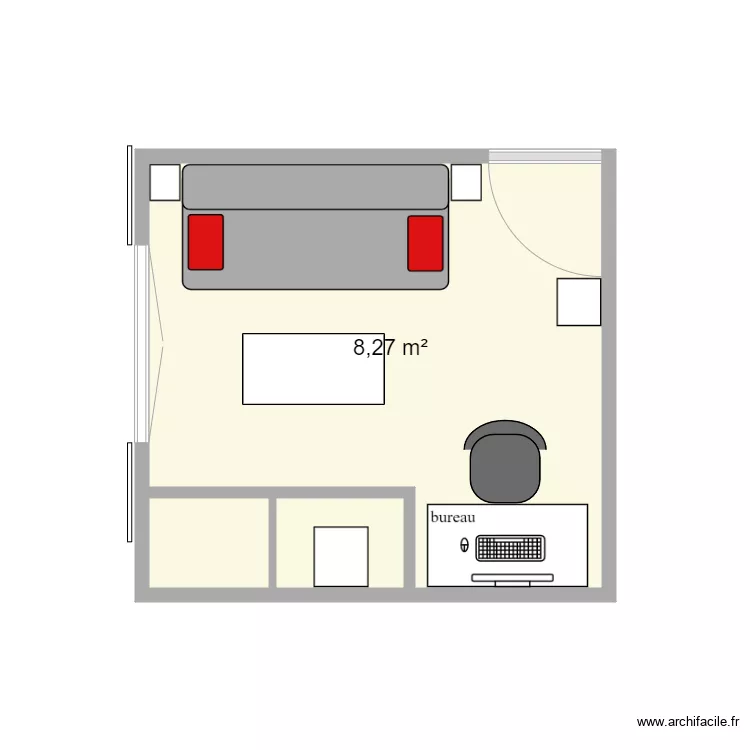 chambre. Plan de chambre. Plan de