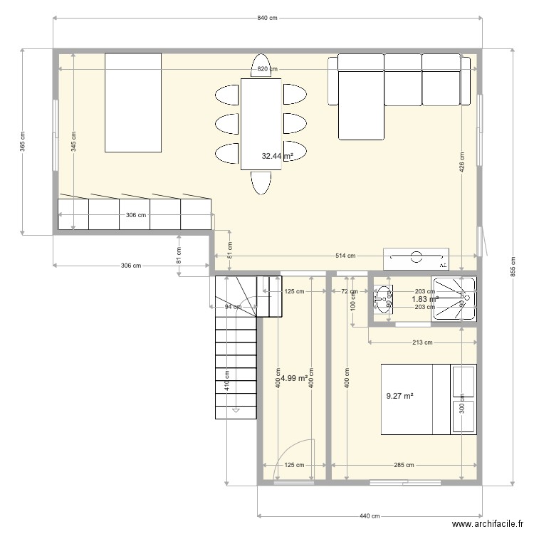 rdc st cyp avec chambre. Plan de 0 pièce et 0 m2