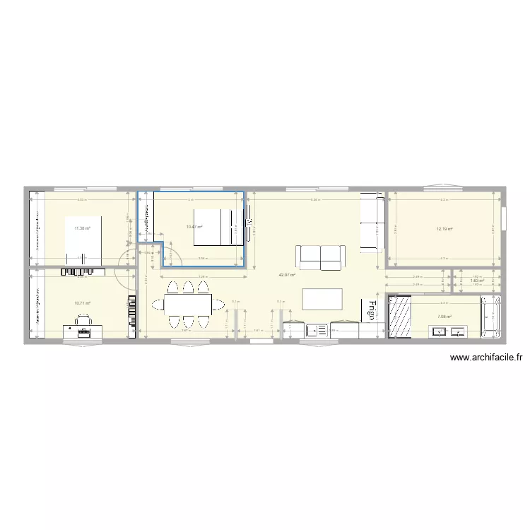 Riviere sur tarn. Plan de 