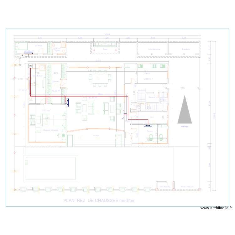 Climatisation RDC MAISON DGA SCDP. Plan de 0 pièce et 0 m2