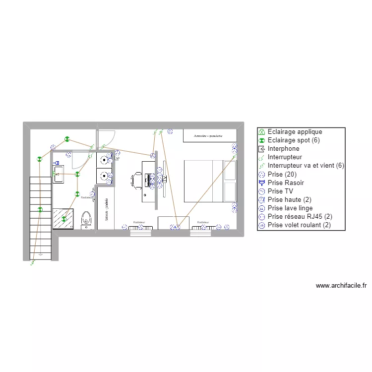 Jules Ferry - Sous-sol. Plan de 