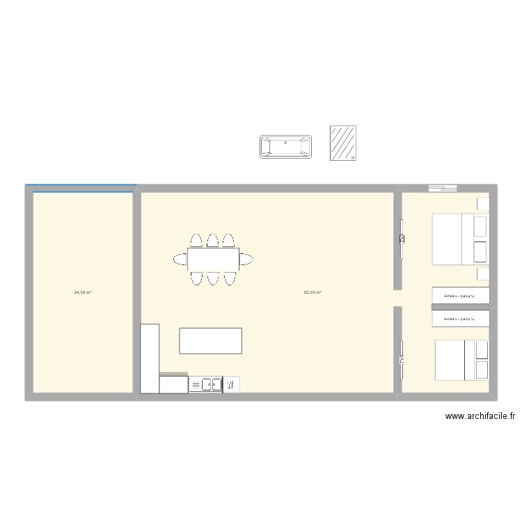 xrr. Plan de 0 pièce et 0 m2