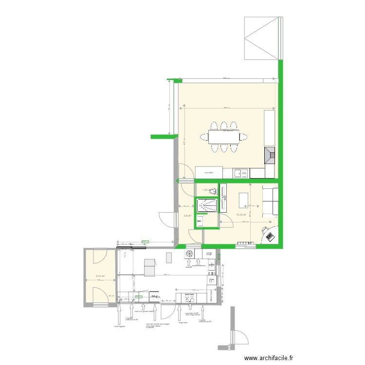 PLAN EXTENSION CHANTIER BOUCHER AIGREFEUILLE. Plan de 0 pièce et 0 m2