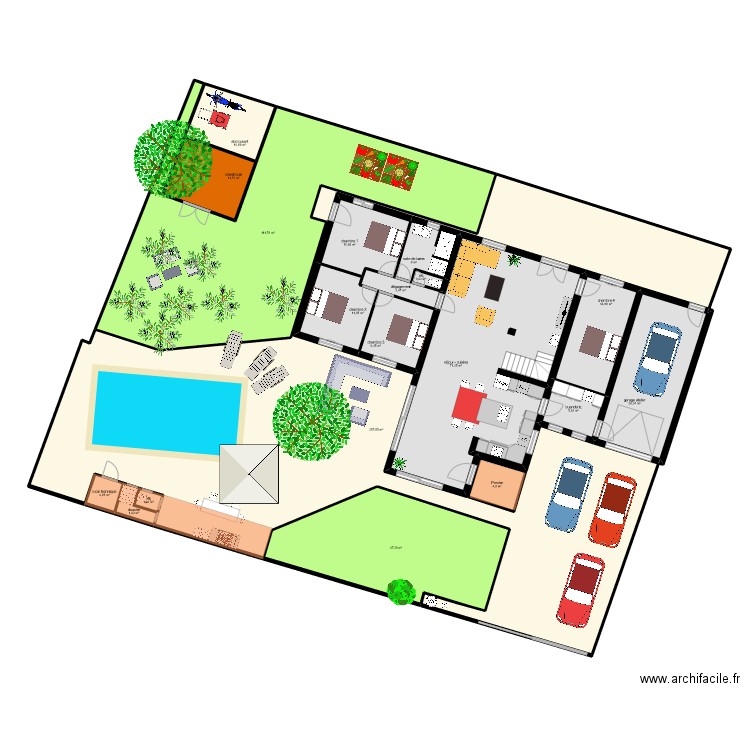 BLANC  cj. Plan de 28 pièces et 659 m2