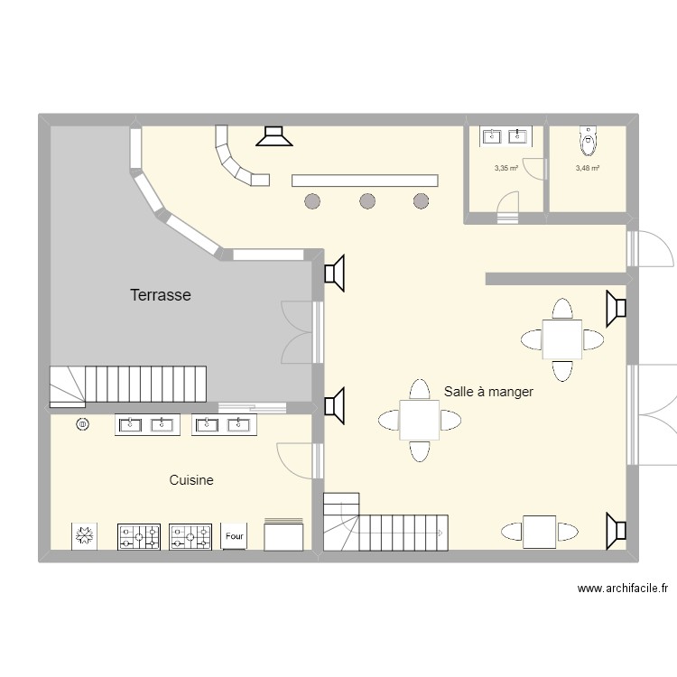 restaurant. Plan de 0 pièce et 0 m2