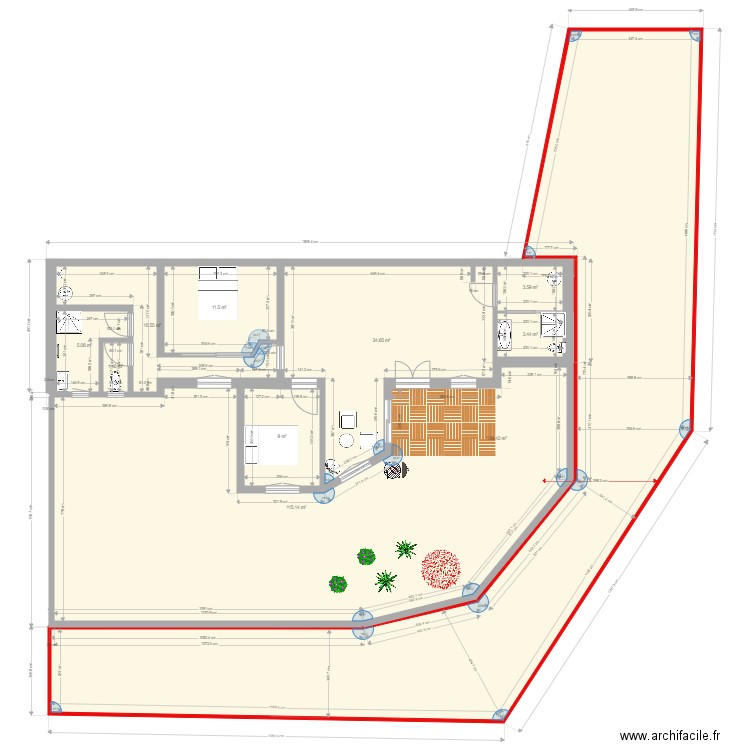 Extension SGDD  2021 URBANISME Plan en décalage V3 sans étage. Plan de 0 pièce et 0 m2