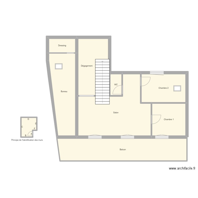 Croquis JACOB Etage. Plan de 0 pièce et 0 m2