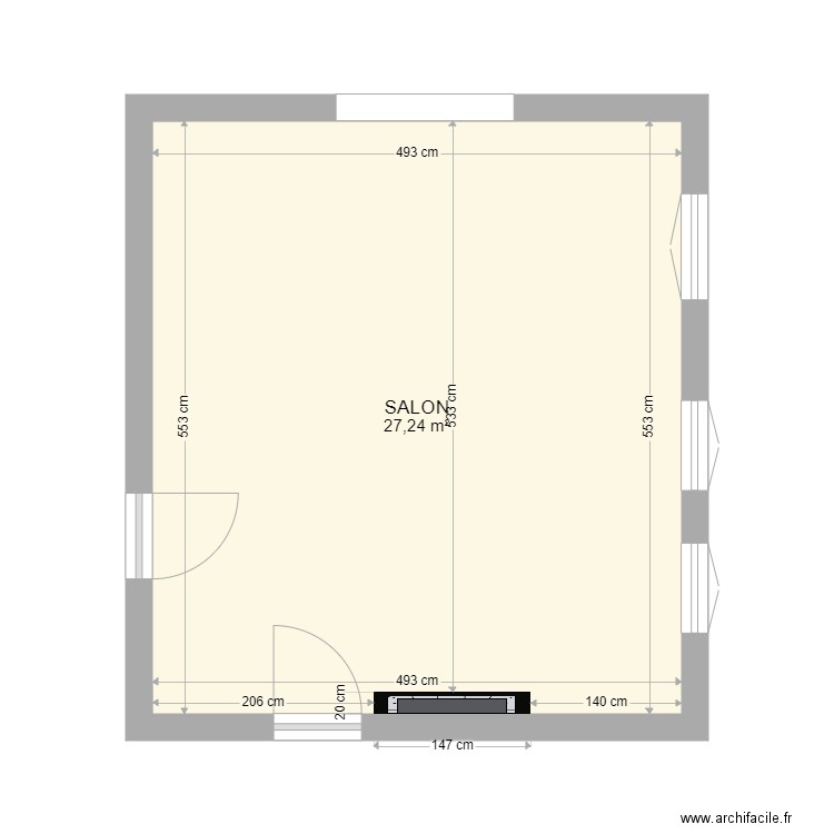 houbotte salon. Plan de 0 pièce et 0 m2