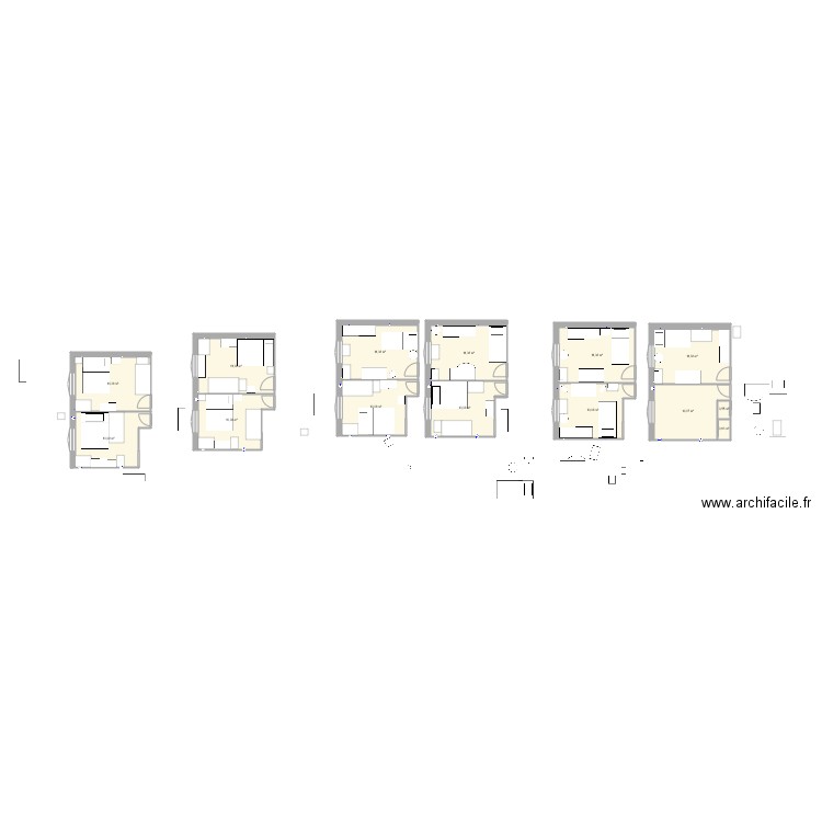 tti. Plan de 14 pièces et 130 m2