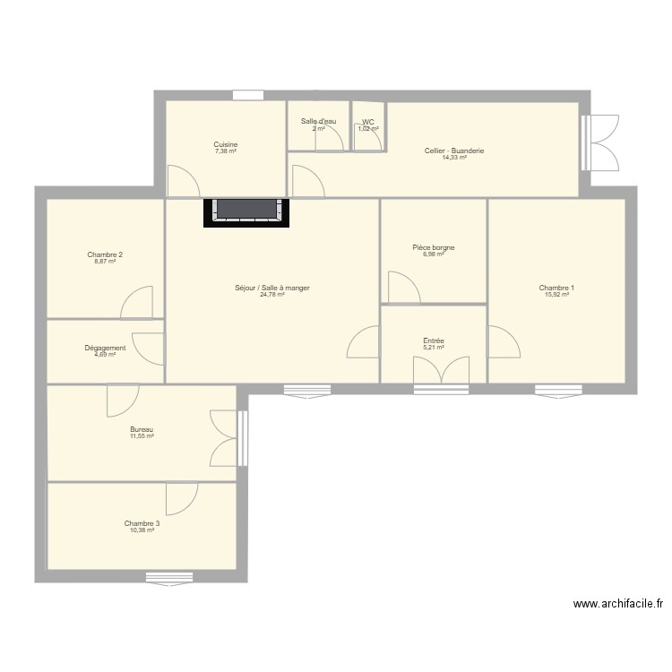 moncassin. Plan de 0 pièce et 0 m2